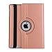 AiSMei Case for 9.7-Inch iPad 5th (2017)/ iPad 6th (2018)/ iPad Air (2015), Rotating Protective Case Cover w/Auto Wake/Sleep Function,Rose Gold