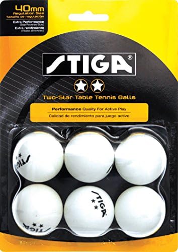 Stiga 2 Star 40 Mm卓球ボール 6パックカラー ホワイト 春の新作続々