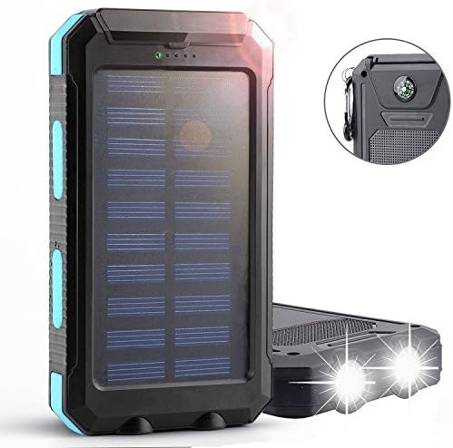 Solar Charger, Solar External Battery Pack,Portable 8000mAh Dual USB Solar Battery Charger Power Bank Phone Charger