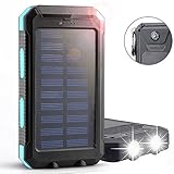 Solar Charger, Solar External Battery Pack,Portable 8000mAh Dual USB Solar Battery Charger Power Bank Phone Charger