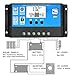 10A Solar Charge Controller, Solar Panel Controller 10amp 12V/24V Auto Paremeter Adjustable LCD Display Solar Panel Regulator with Dual USB Load Timer Setting ON/Off Hours
