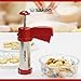 Saken Stainless Steel Cookie Press Gun Set with Plastic Easy-Grip Trigger Handle, Deluxe II Premium Grade Kit, 20 Disc Shapes, 4 Icing Tips