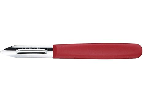 Victorinox Sparschäler, Zweischneidig, Edelstahl, Spülmaschinengeeignet, rot