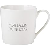 Santa Barbara Design Studio SIPS Drinkware Coffee Mug/Cup, 14-Ounce, Silence Is Golden