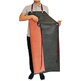 Thick Rubber Apron, 47.2 Inch x 33.5 Inch Waterproof Apron, Long Chemical Resistant Apron, Adjustable Work Aprons for DishWas