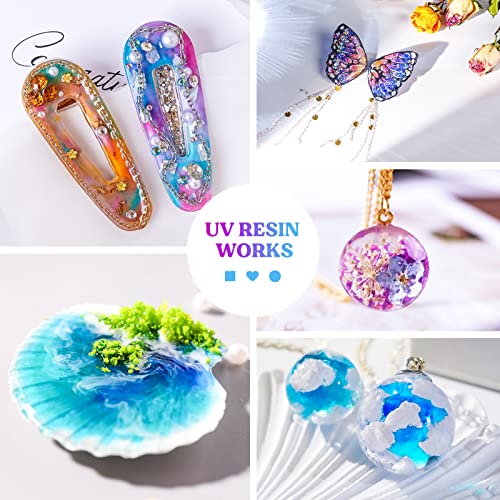 LET'S RESIN UV Resin, Upgraded 500g Crystal Clear UV Resin Hard, Low