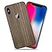 Brown Wood Texture Protective Skin Decal for Apple iPhone X / iPhone 10 Sticker Wrap Cover 10 Pack by GolemGuard