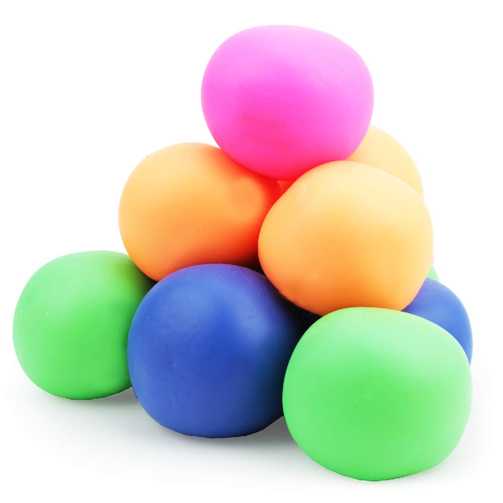 Boley 12 Pack Stress Relief Toys - Latex-Free Assorted Squishy Stress Ball Set - Stress Relief Sensory Toy for Relieving Tension and Fidget Play - ADHD / Anxiety Aid for Kids, Teens, and Adults
