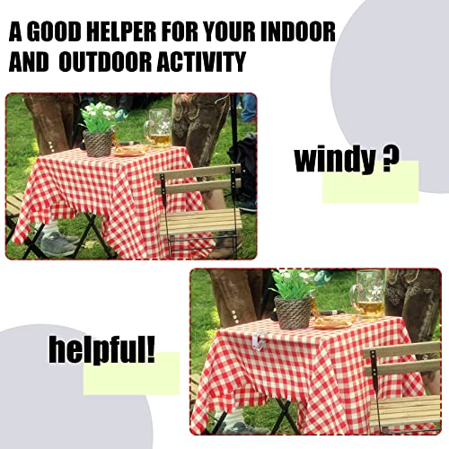 24 Pieces Clear Table Skirting Clips Plastic Table Cloth Hold Down Plastic Tablecloth Clips for