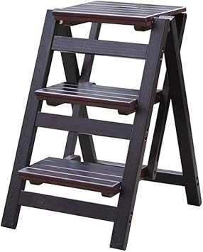 Amazon Com Nshun Folding Step Stool 3 Tier Wood Ladder Utility