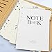 Filler Paper, Refills 6 Holes Lined Beige Paper for A5 Loose Leaf Binder Notebook Journal, 5.55 X 8.1 Inches, 90 Sheets/180 Pages (0032) (White)