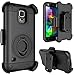 Galaxy S5 Case, Samsung Galaxy S5 Case, BENTOBEN Shockproof Heavy Duty Kickstand Belt Clip Hybrid PC Silicone Full Body Rugged Holster Protective Case for Samsung Galaxy S5, Black