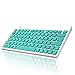 Keyboard and Mouse Combo, Foxcesd 2.4GHz Ultra Compact Wireless Whisper-Quiet Portable Keyboard / Mouse Combo No Laser Light Mouse With 2-in-1 Nano Receiver for PC and Mac (Green)