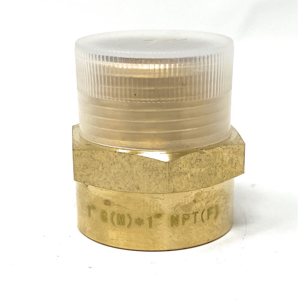 G Thread (Metric BSPT) Male to NPT Thread Female Pipe Fitting Adapter - Lead- Adapter (1" x 1" (1 Piece))