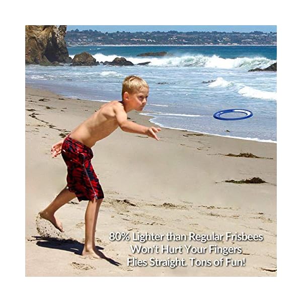 Activ Life Best Kid's Flying Rings [2 Pack] Fly Straight & Don’t Hurt - 80% Lighter Than Standard Flying Discs - Replace Screen Time with Healthy Family Fun - Get Outside & Play! - Made in USA