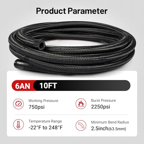 EVIL ENERGY 6AN Fuel Line Kit CPE Nylon Braided AN6 Fuel Hose photo 11