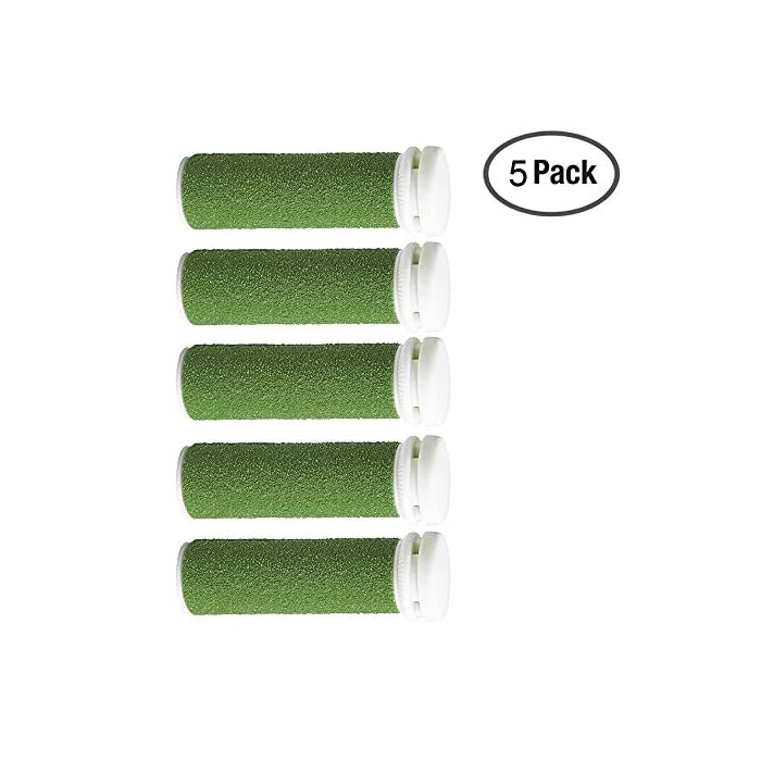 Foot Solutions Green Super Coarse Micro Mineral Replacement Rollers Compatible with Emjoi Micro-Pedi Callus Remover