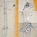 Rozin Bathroom 2 Knobs Mixer Faucet 8-inch Rainfall Shower Set with Handheld Spray Chrome Finish