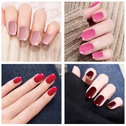 Lagunamoon Gel Nail Polish Set 6 Colors Gel Nail Varnish Soak Off Nail Art Manicure Gel Polish Set with Gift Box 8ML Require LED UV Nail Dryer Lamp -Be Cherry! - Thumbnail 4