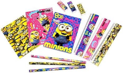 Party Bags Pack of 12 Minion 4 Pieces Stationery Set (12 Packs)