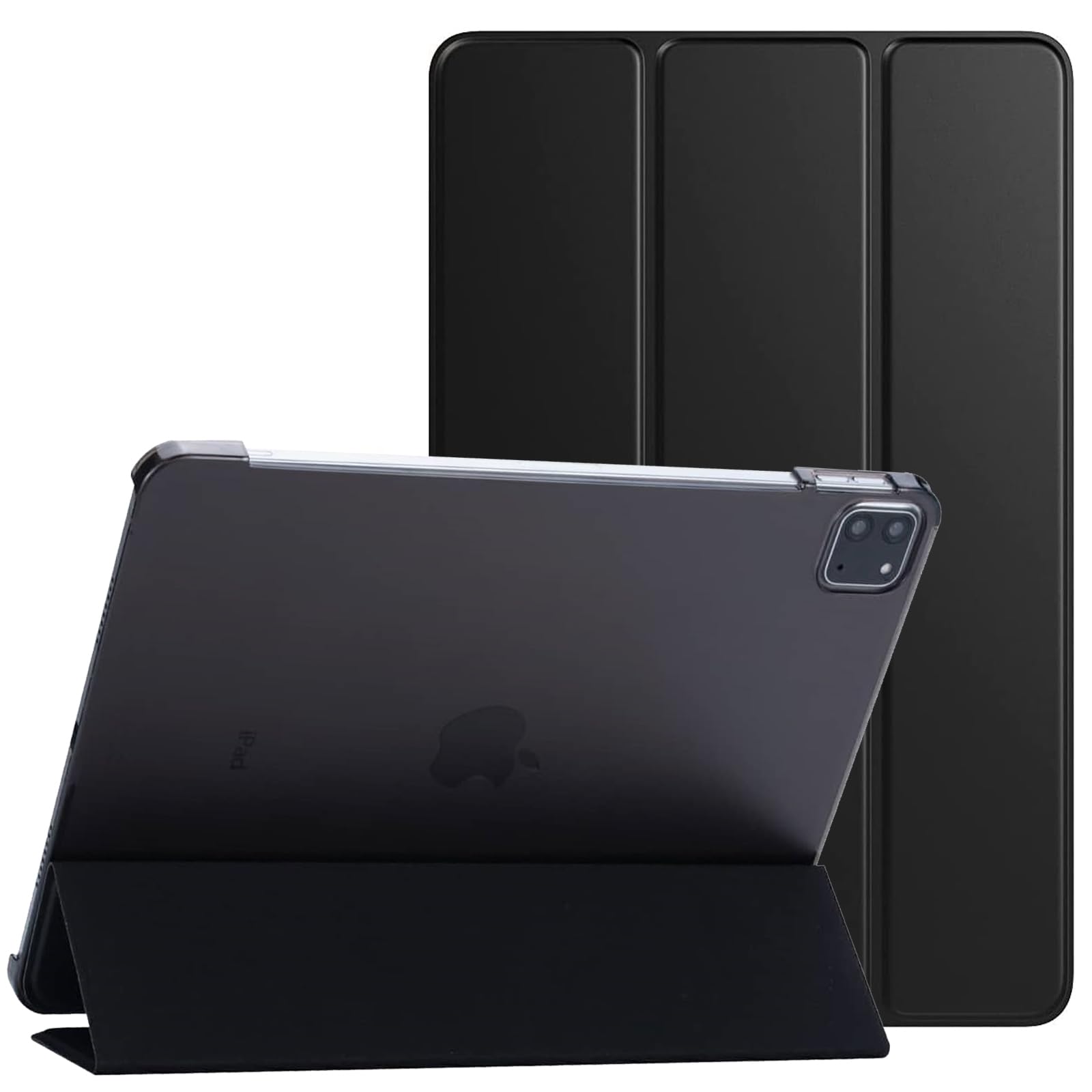 PROTech Smart Case for iPad Pro 11 Inch, 2022/2021/2020-18 Model, Slim Stand Hard Back Shell Smart Cover with Auto Wake/Sleep (Black)
