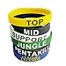 CocoFang Set of 6 League of Legends Top Jungle Adc Mid Support Silicone Bracelet Wristband