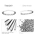 BESTOYARD Hair Hoop Band Black Wavy Metal Hoop Hair Band Unisex Girl Men's Head Band Accessory 6pcs