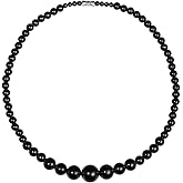 XHUUU Black Obsidian Beaded Necklace for Women Men Gemstones and Crystals Mens Energy Necklaces Strand Jewelry Gifts