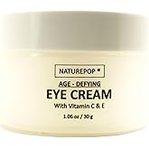Age-Defying Eye Cream With Vitamin C&E | Daily Under Eye Cream for Dark Circles & Puffiness, Anti Aging Line Smoothing with 10 Botanical Extracts + Niacinamide + Antioxidant | Made in Korea (30g)