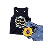 1-5T Toddler Baby Girl Sleeveless Vest Tops +Floral
