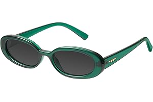 mosanana Retro Tiny Oval Sunglasses for Women with Small Face Narrow Style MS52360