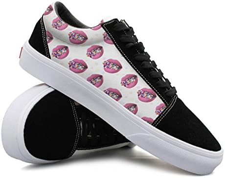 Fashion Women Lips Designer Cool Skateboard Casual Sneakers