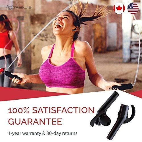 TREBLAB X5 Advanced Sports Bluetooth Earbuds, HD Sound w/Beryllium Speakers, 30H Battery, Waterproof IPX4, Noise Cancelling, Microphone, True x-Drop Running Wireless Headphones (Certified Refurbished)