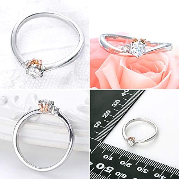 Amazon ディズニー プラチナ リング 指輪 エンゲージリング 婚約指輪 ダイヤモンド レディース 10 0号 De17 P002d 10 リング 通販