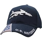 US Air Force 'B-52 Stratofortress' Embroidered Ball Cap Blue, Adjustable
