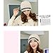 LOCOMO Women Cabled Checker Pattern Knit Beanie Hat Cap Button Strap FFH080BEI