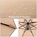 SUPERJARE 10 Ft Offset Hanging Umbrella, Crank Lift & 5 Lock Positions, 360° Rotation, Outdoor Patio Cantilever with Tilt Canopy - Beige