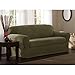 Maytex Reeves Stretch 2 Piece Loveseat Furniture Cover Slipcover, Dark Sage Green