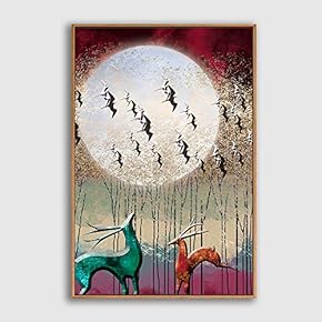 Framed Home Artwork Abstract Colorful Scenery for Living Room Bedroom