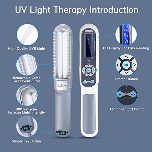 DGQY UV Light Therapy 311nm UVB Photoyherapy with Timer for Home Use