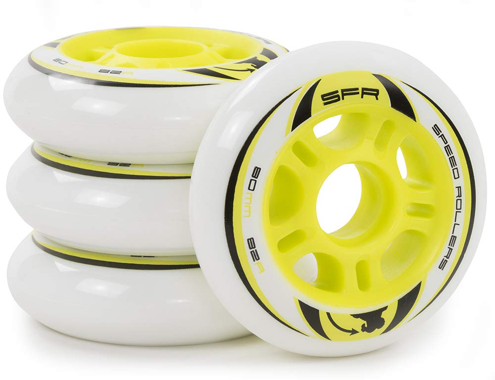 SFR Skates SFR500 82A Adult Unisex Wheels, White, 72 mm