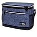 opux Insulated Lunch Box Men Women, Lunch Bag for Work School, Leakproof Soft Cooler Tote Adult, Large Lunch Pail Kids Boys Girls, Picnic Beach Food Bag with Shoulder Strap, Heather Navy