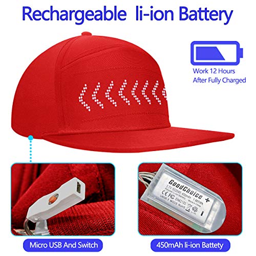 shunpad Party Hats for Men Woman Boy Girl Baseball Basketball Dance Caps Upgrade Red