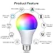 Aigital Smart Light Bulb WiFi Bulb Color Changing Bulb Work with Alexa/Google Home/IFTTT,No Hub Required,Easy to Connect