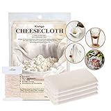 Cheesecloth, Grade 60,45 Sq Feet,100% Unbleached Fabric Cotton with Cooking Twine, Washable and Reusable, Cheesecloth for Cooking-Nut Milk Bag, Strainer, Filter, Decorations