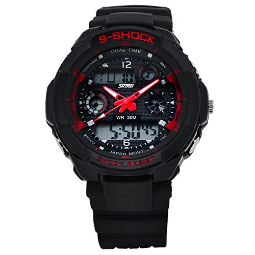 UGE 164ft Waterproof S-SHOCK Sport Hiking Multifunction Digital Unisex Watch Wristwatch