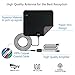 HDTV Antenna, MIESCHER Indoor Amplified Digital TV Antenna with Detachable Amplifier Signal Booster (1080P / VHF / UHF / 50 Miles Range) and 10ft Coaxial Cable, Free Local Channels for Life - Black