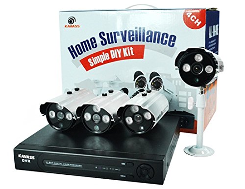 KAVASS CLG-4C1100A Plug & Play 4CH Channel 960H HDMI DVR HD 1100TVL Home Security Camera CCTV System