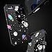 PBRO 5 Case, 5s Case, SE(2016) Case Cute Astronaut Case Dual Layer Soft Silicone & Hard Back Cover PC+TPU Protective Case for Apple 5/5s/SE Space/Black