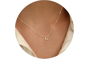 MARYLAX Initial Necklaces for Women, Dainty Gold Letter Necklace Tiny Initial Choker Necklace Trendy Cute Personalized Monogram Name Necklace Gold Jewelry for Women Gift